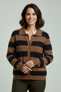 Cárdigan de mujer con botones y diseño a rayas